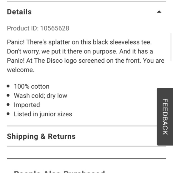 PANIC! AT THE DISCO Splatter Girls Muscle Top - Picture 8 of 11